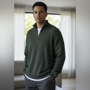 J Crew Double Knit 1/2 Zip Pullover